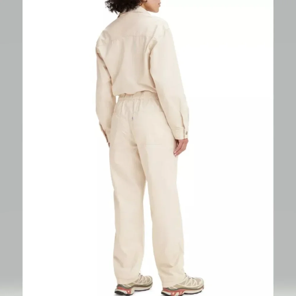 Levis Cargo Jumpsuit Coveralls in White Grey Ivory Sizes S and M NWT - Picture 2 of 10